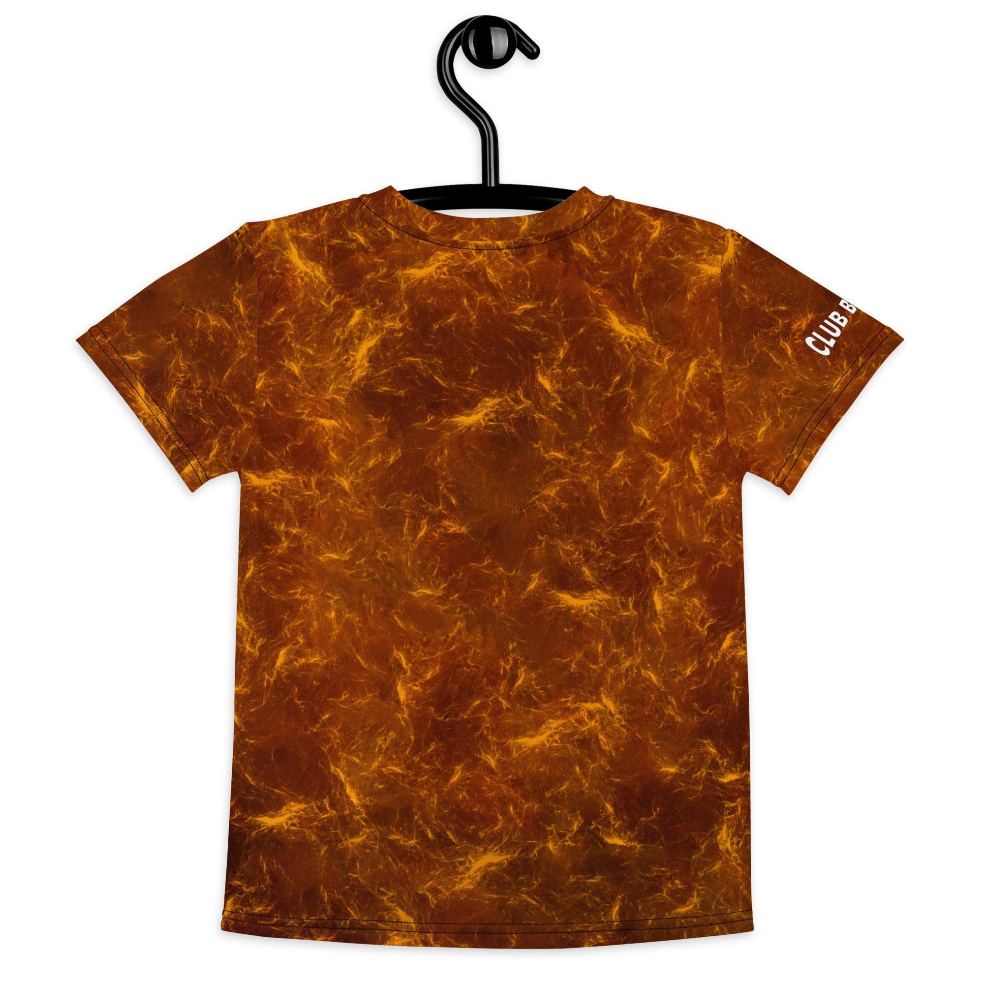 Front view of Enchanting Giraffe Glimmers T-shirt for children.