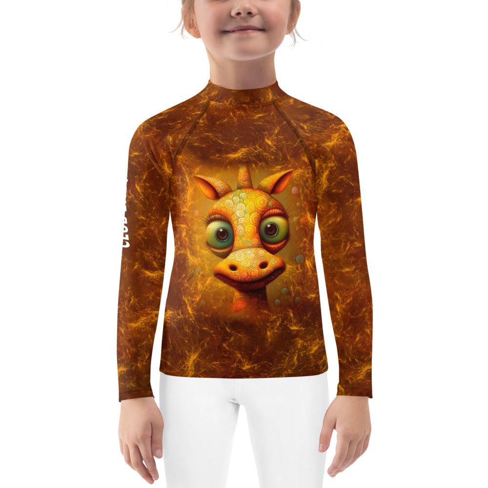 Children's Rash Guard with Giraffe Print