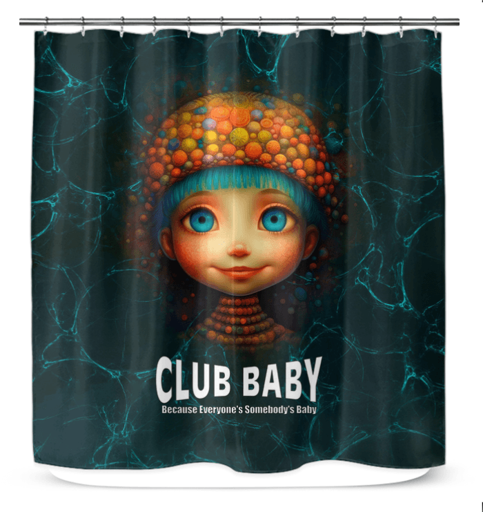 Elegant bathroom setup featuring the Enigmatic Cherished Vision Shower Curtain.