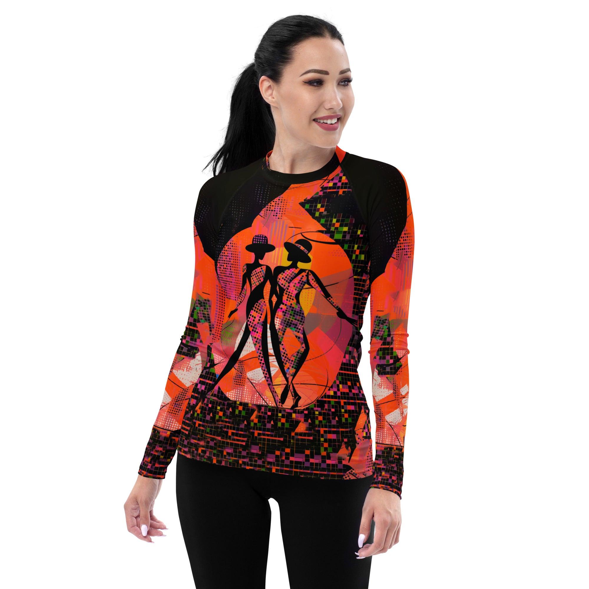 Enraptured Balletic Style Rash Guard for Women in action, showcasing elegance and durability.