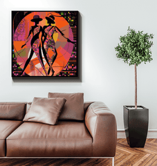 Artistic shot of Enraptured Balletic Style Wrapped Canvas with soft lighting.