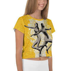 Enraptured Woman's Dance Style All-Over Print Crop Tee - Beyond T-shirts