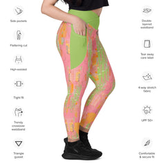 Back view of Enraptured dance leggings showing pocket details