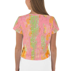 Enraptured Women's Dance Form All-Over Print Crop Tee - Beyond T-shirts