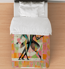 Cozy and Stylish Women's Dance Form Comforter for Twin Bed - Enraptured Collection