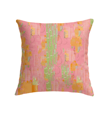 Close-up of Enraptured Women's Dance Form indoor pillow with artistic pattern.