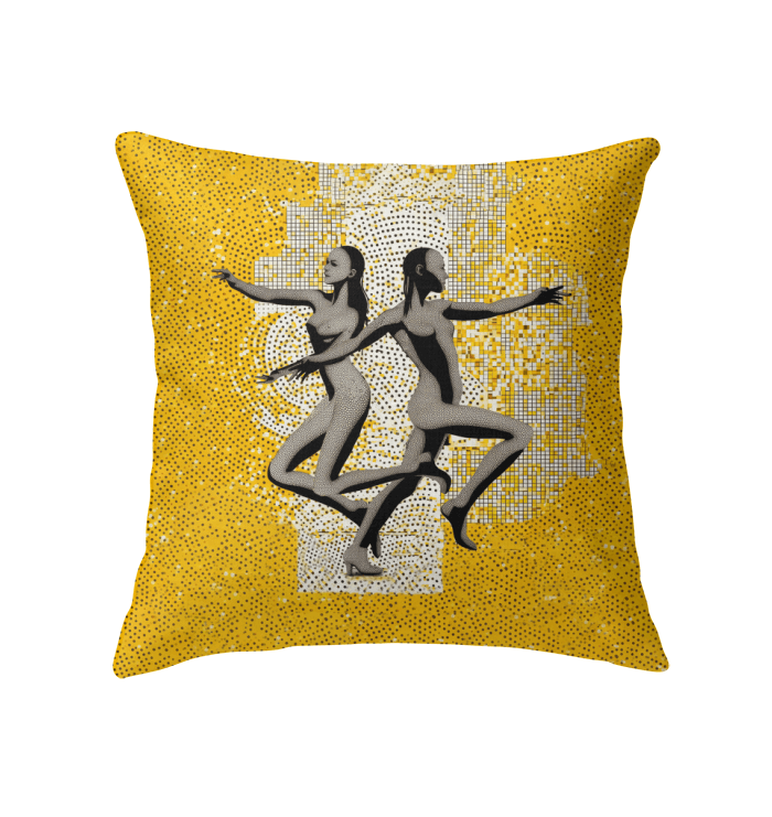 Enraptured dance style decorative indoor pillow for elegant interiors