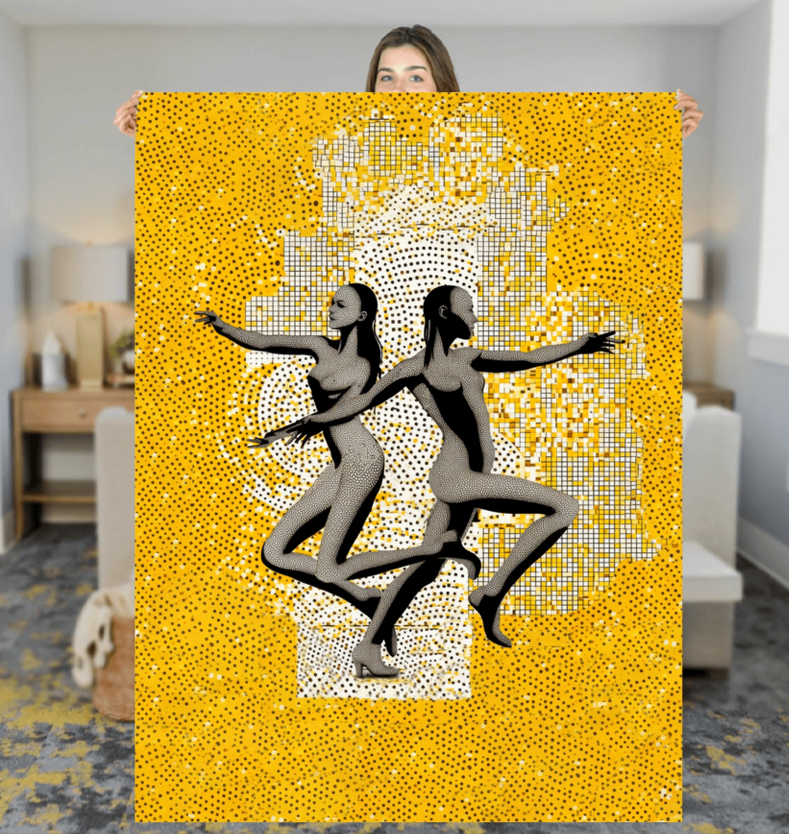 Stylish Women's Sherpa Blanket - Dance Inspired Design
