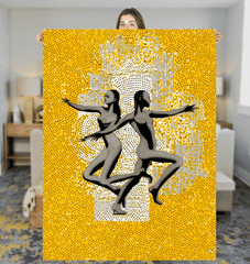 Stylish Women's Sherpa Blanket - Dance Inspired Design
