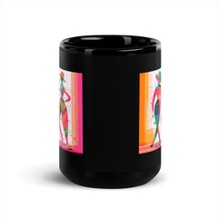 Ethereal Balletic Fashion Mug filled with steaming coffee, morning light.
