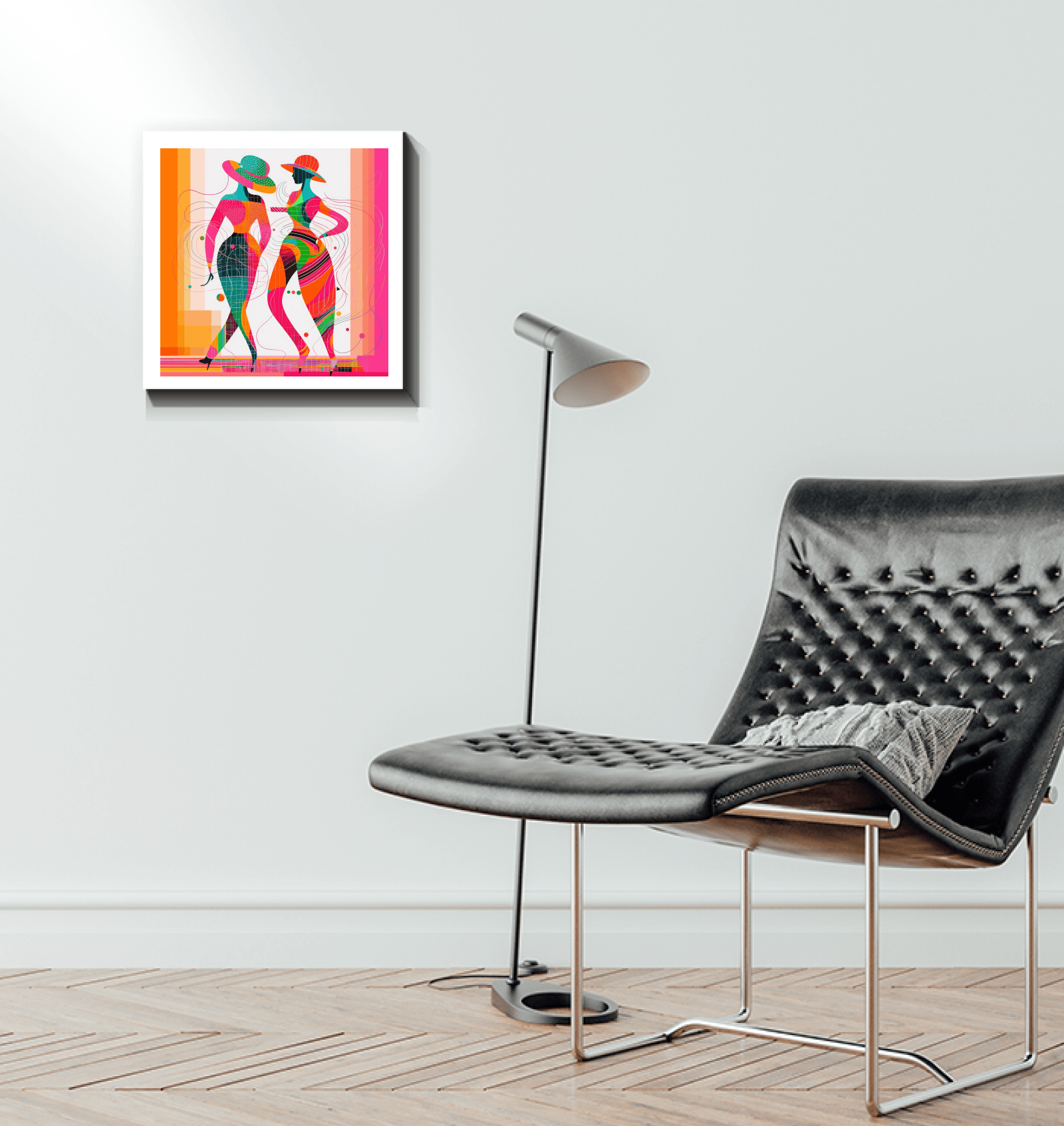 Sophisticated balletic fashion artwork for home decor