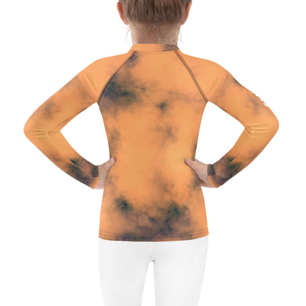 Front View of Ethereal Beauties Kids Rash Guard Design.