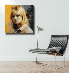 Sophisticated wall art - Ethereal Melodies wrapped canvas detail.