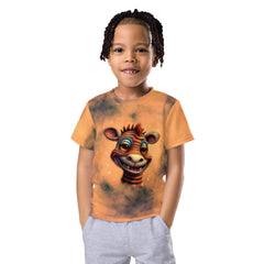 Close-up of Ethereal Youthful Gazes design on Kids T-shirt.