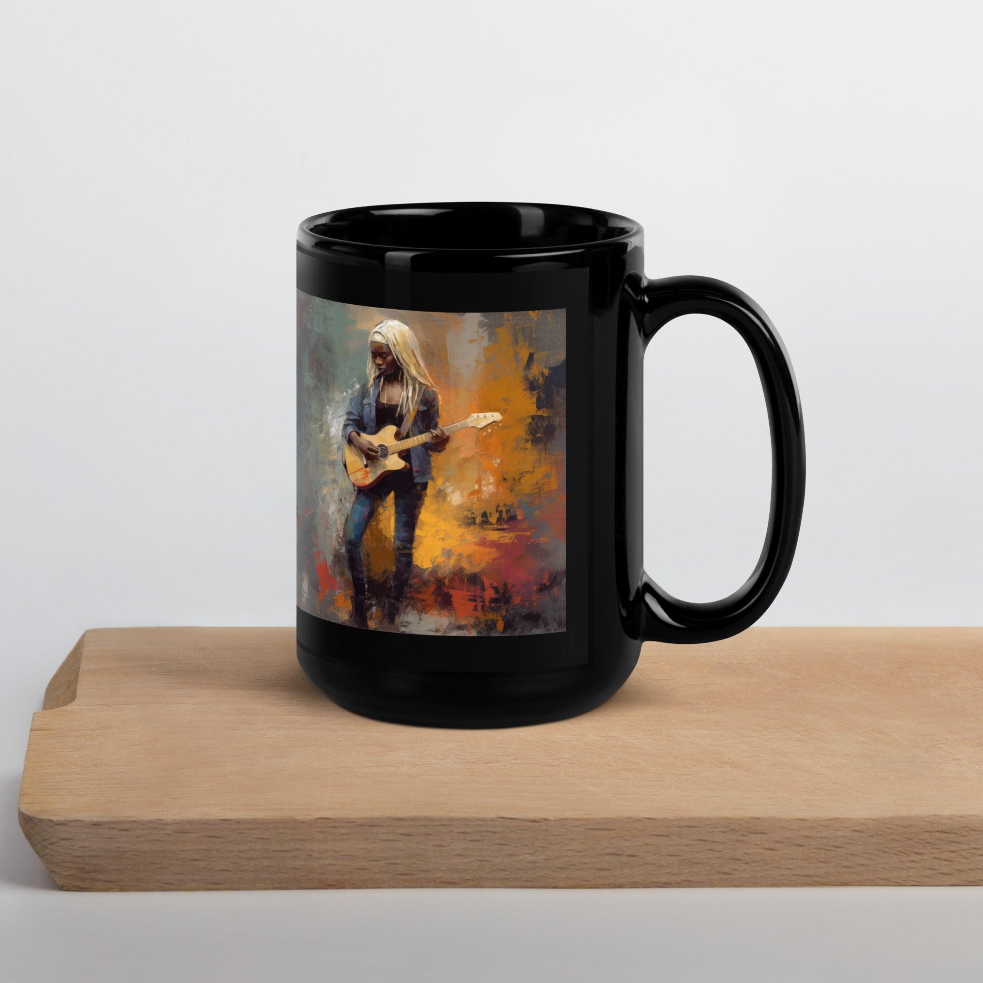 Experimental Soundwave Black Glossy Mug - Beyond T-shirts