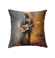 Stylish soundwave pattern on comfortable indoor pillow for modern home decor