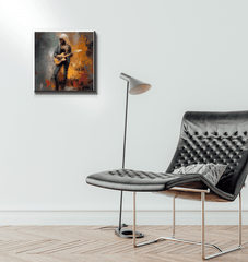 Innovative soundwave design on canvas for music enthusiasts.