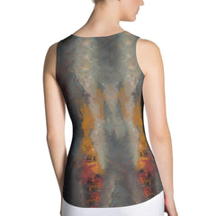 Experimental Soundwaves Sublimation Cut & Sew Tank Top - Beyond T-shirts