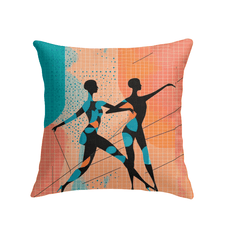 Balletic fashion-inspired indoor pillow, adding a touch of elegance to home interiors.
