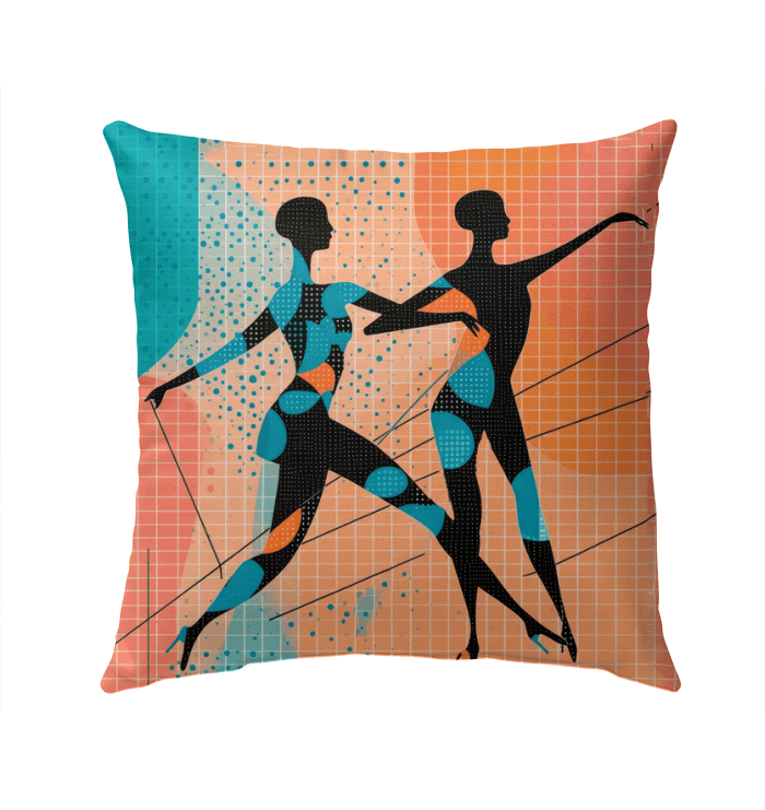 Chic outdoor setting featuring the Balletic Fashion Outdoor Pillow