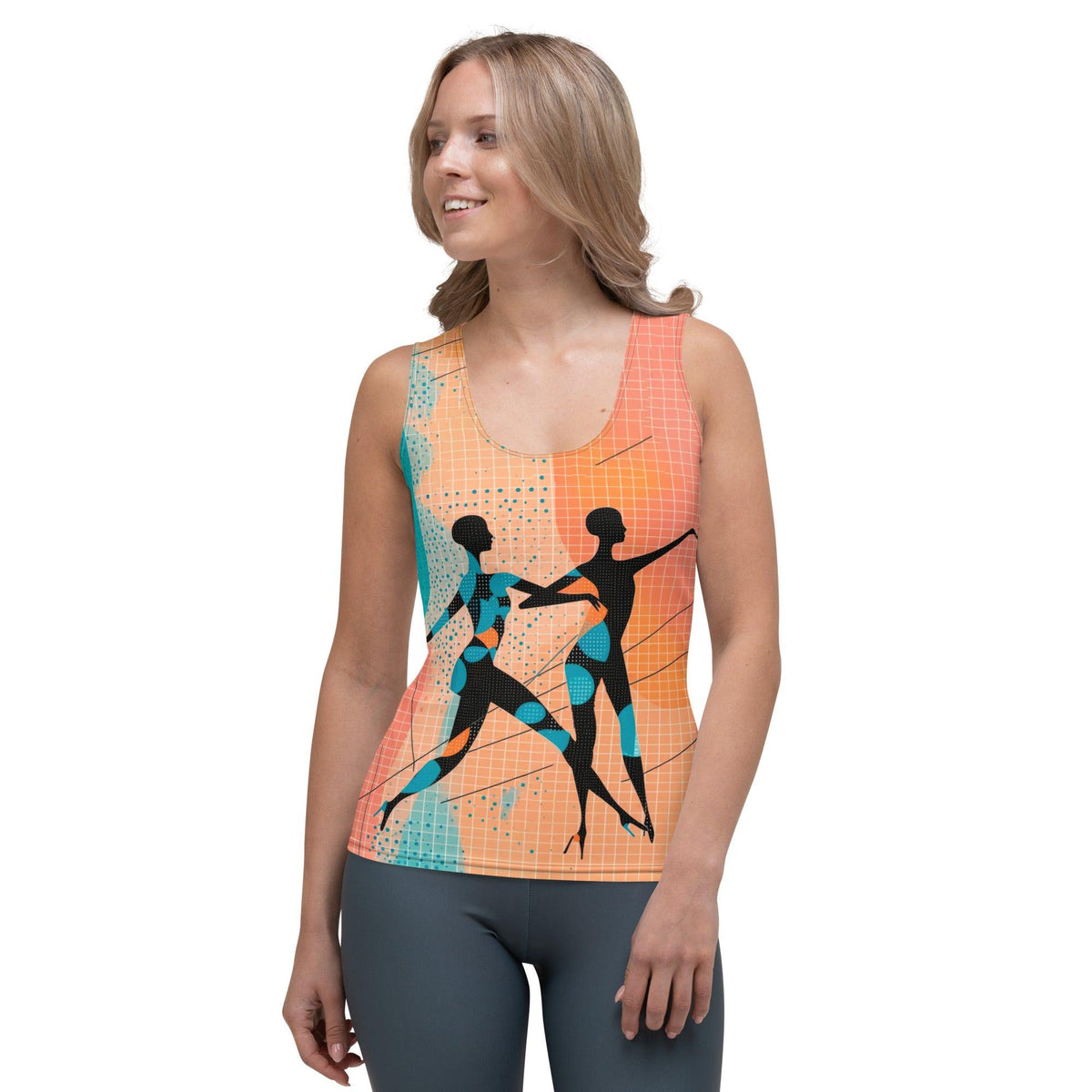 Expressive Balletic Fashion Tank Top with vibrant sublimation print