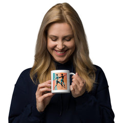 Unique balletic fashion white coffee mug.