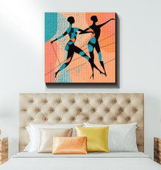 Unique ballet-inspired wrapped canvas for artistic decoration