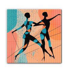 Expressive dancer on wrapped canvas wall art