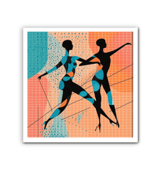 Fashionable ballet pose on high-quality canvas print