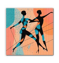 Artistic ballet figure on wrapped canvas for art enthusiasts