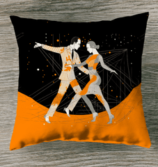 Expressive Feminine Graceful Motion Outdoor Pillow - Beyond T-shirts