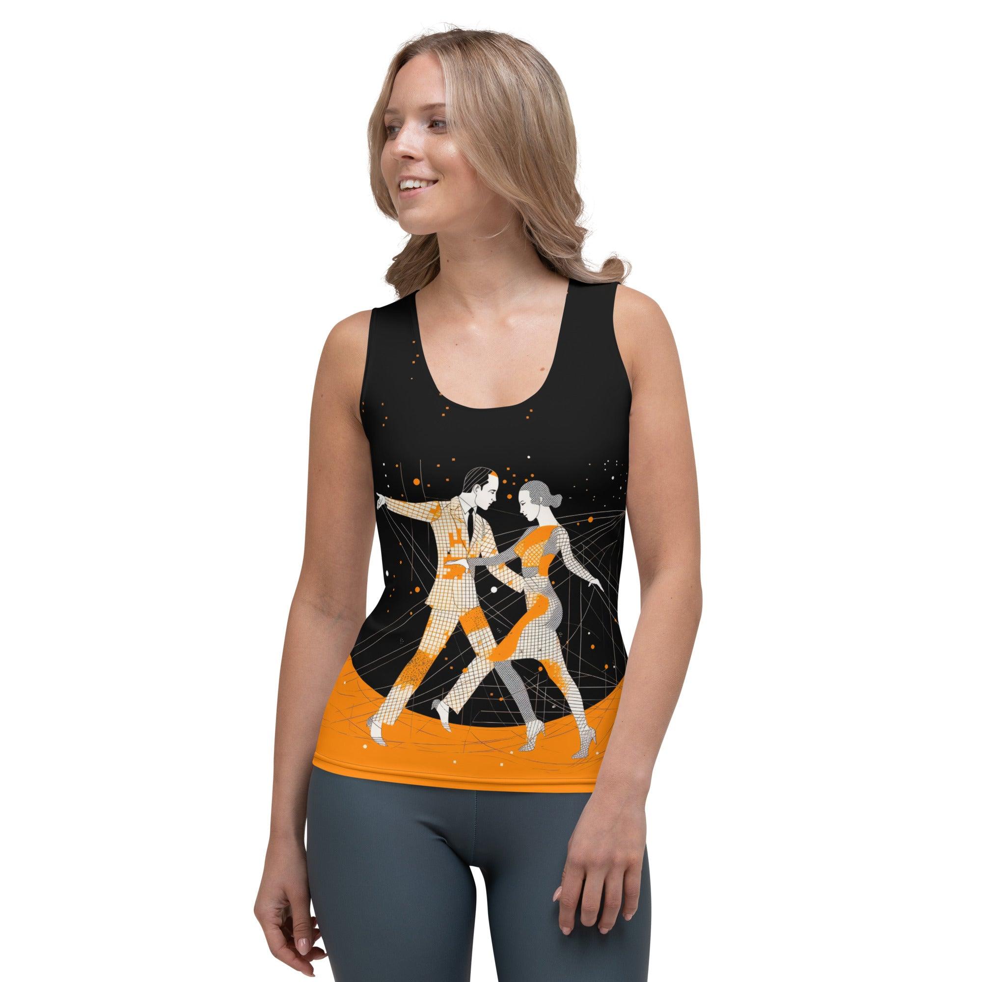 Expressive Feminine Graceful Motion Sublimation Cut & Sew Tank Top - Beyond T-shirts