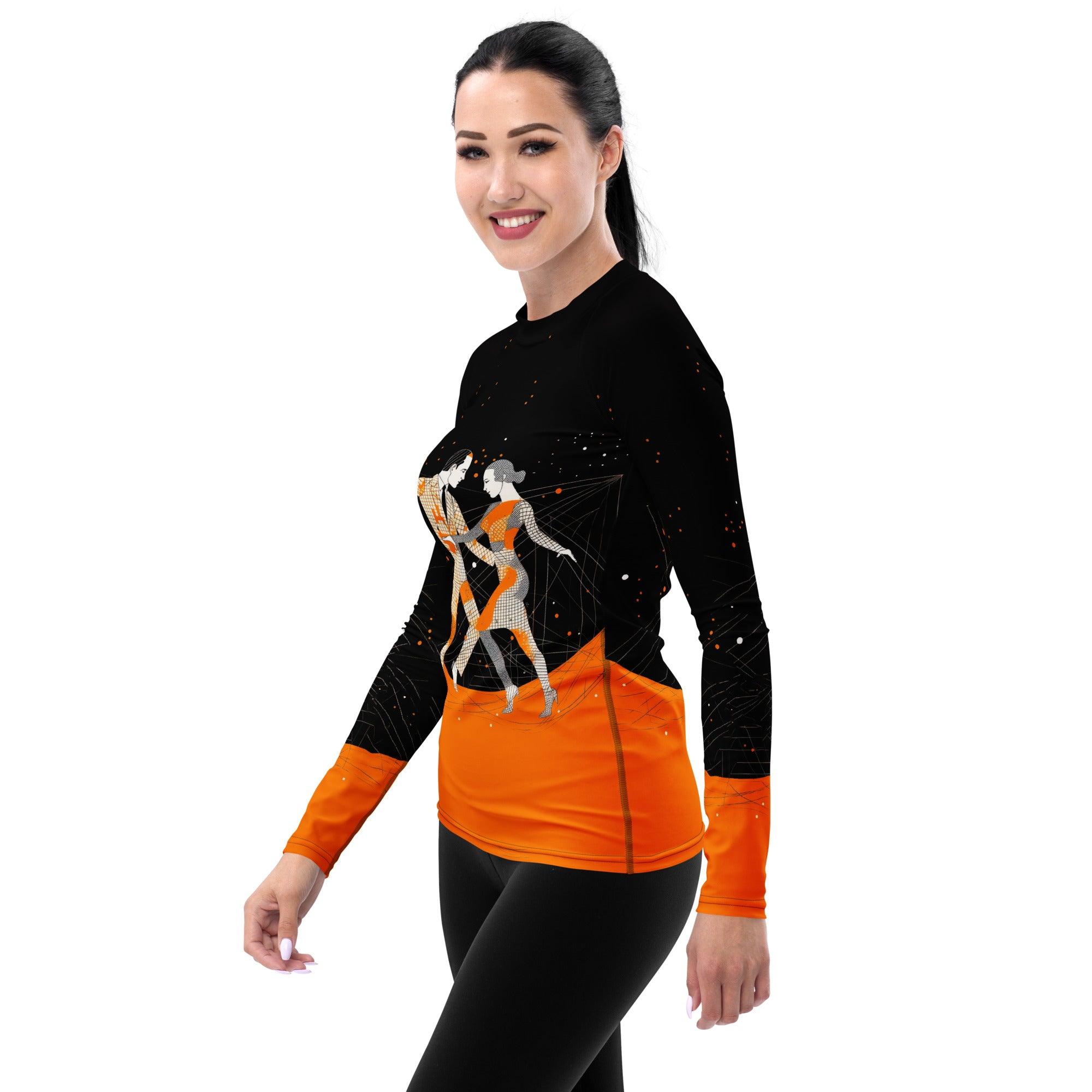 Expressive Feminine Graceful Motion Women's Rash Guard - Beyond T-shirts