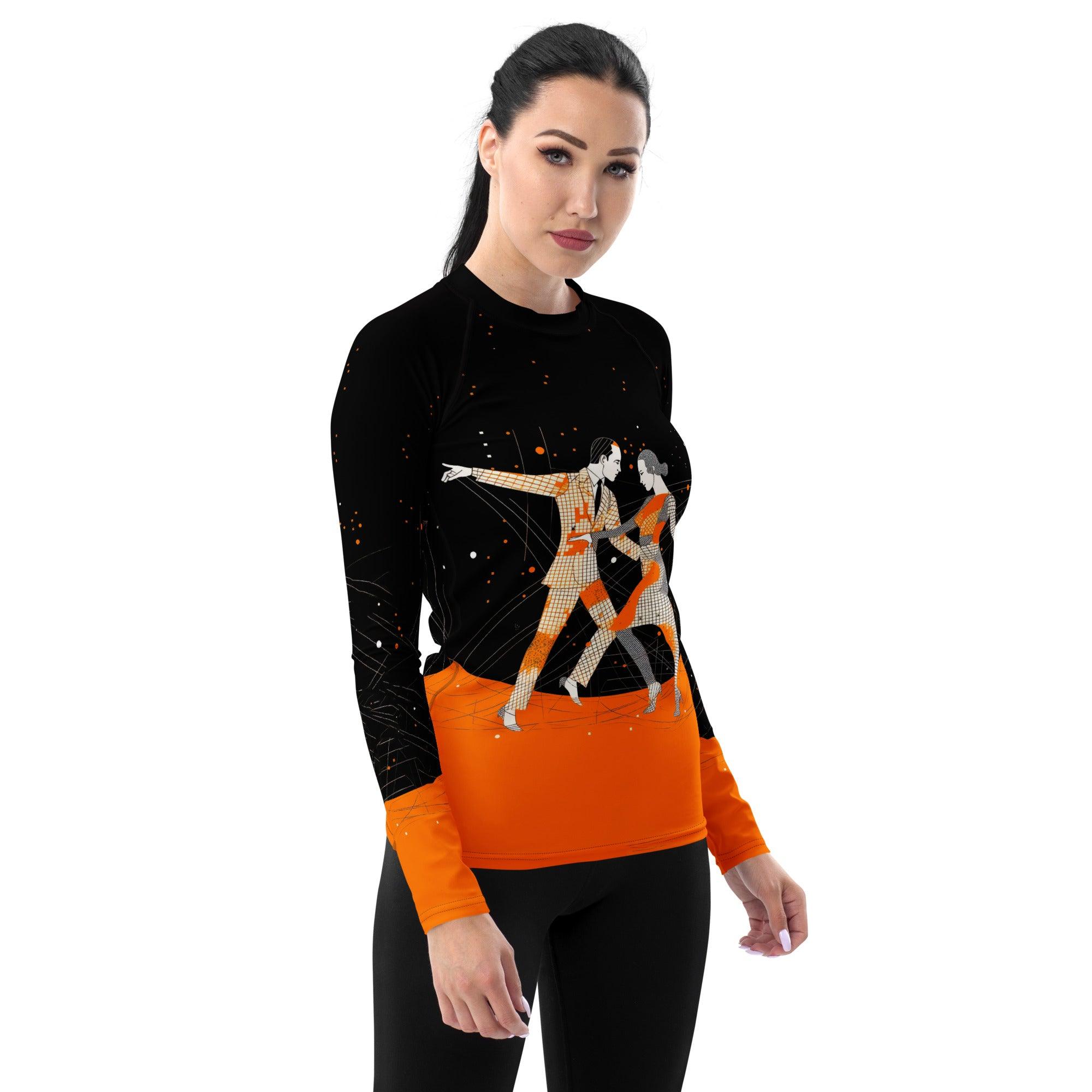 Expressive Feminine Graceful Motion Women's Rash Guard - Beyond T-shirts