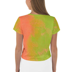 Exquisite Feminine Dance Posture All-Over Print Crop Tee - Beyond T-shirts