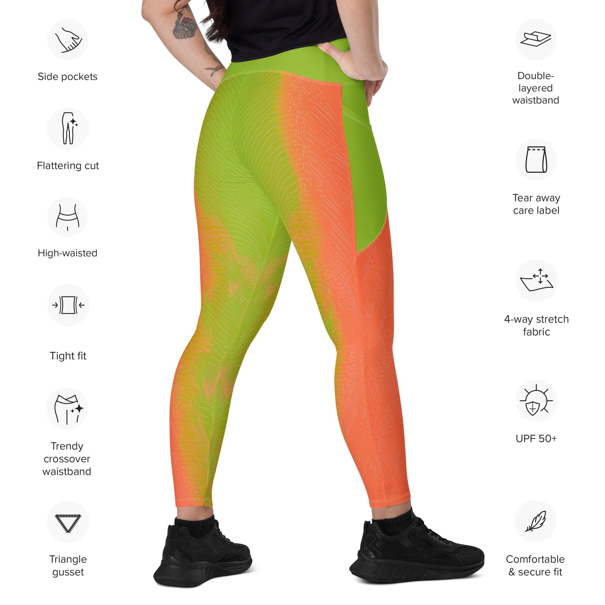 Exquisite Feminine Dance Posture Crossover Leggings With Pockets - Beyond T-shirts