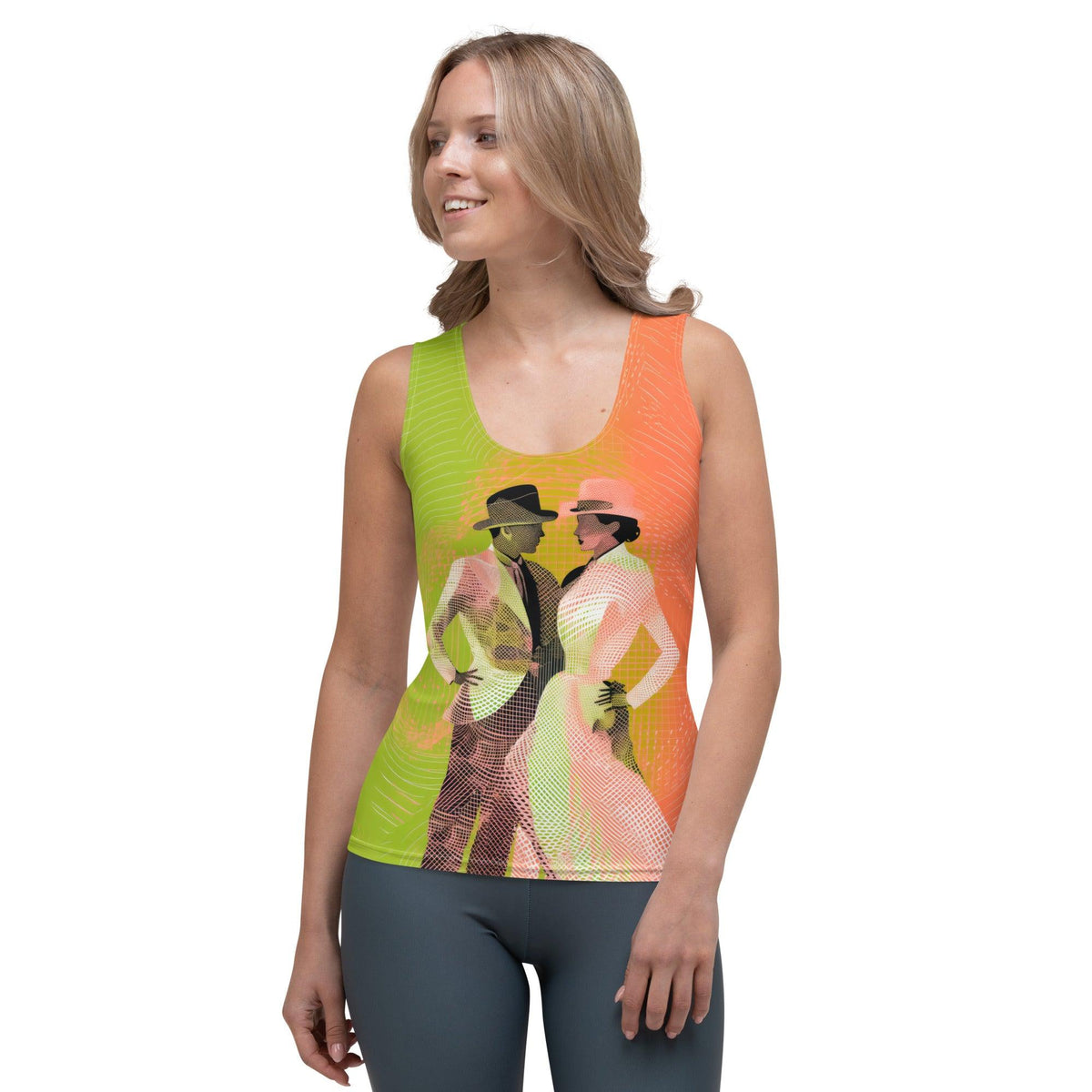 Exquisite Feminine Dance Posture Sublimation Cut & Sew Tank Top - Beyond T-shirts