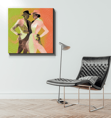Exquisite Feminine Dance Posture Wrapped Canvas - Beyond T-shirts
