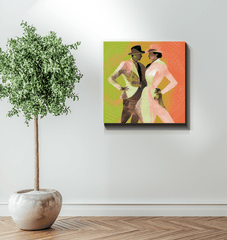 Exquisite Feminine Dance Posture Wrapped Canvas - Beyond T-shirts