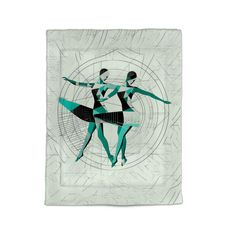 Stylish and comfortable women's dance-themed twin-size comforter, perfect for cozy nights.