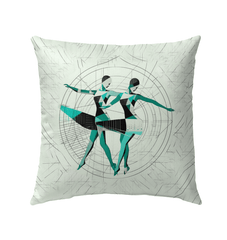 Exquisite Women s Dance Expression Outdoor Pillow - Beyond T-shirts