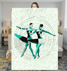 Soft Sherpa Blanket with Dance Expression Design