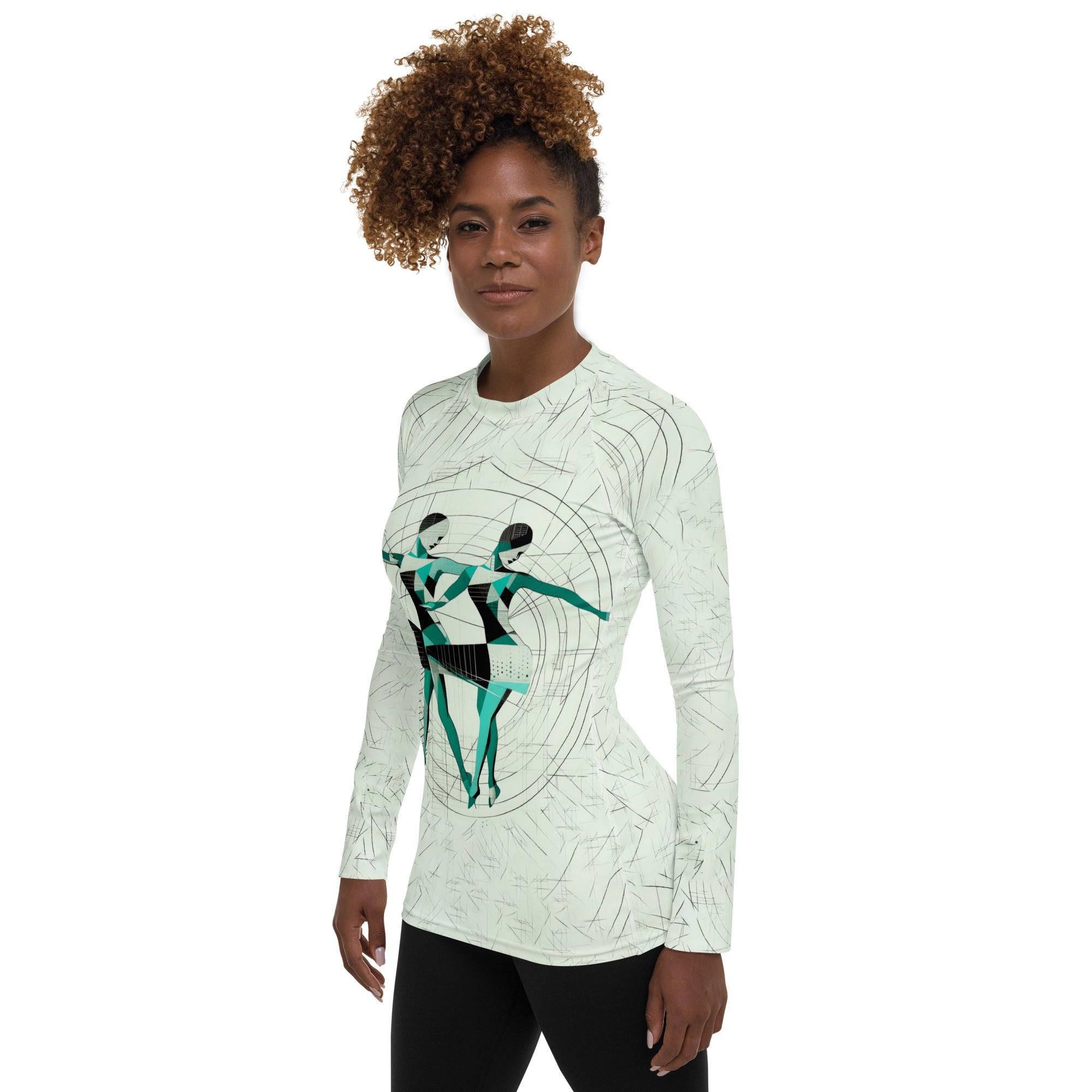 Exquisite Women's Dance Expression Women's Rash Guard - Beyond T-shirts