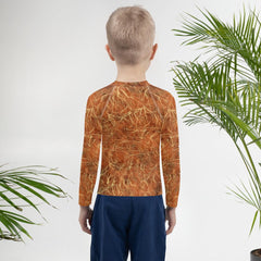 Fantasia's Glimmers Rash Guard for kids, showcasing UV protection feature.