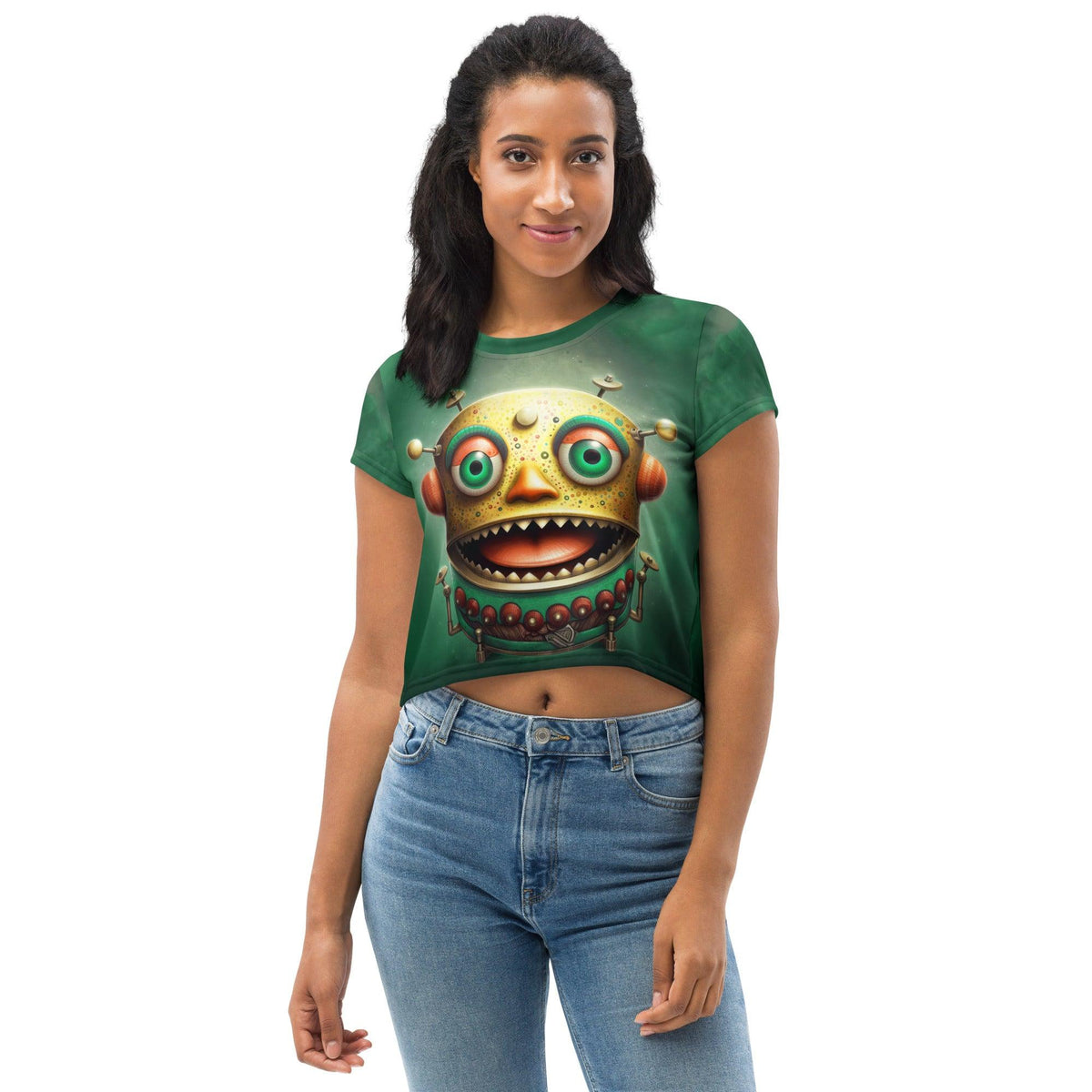 Fantastical Drum All-Over Print Crop Tee - Beyond T-shirts