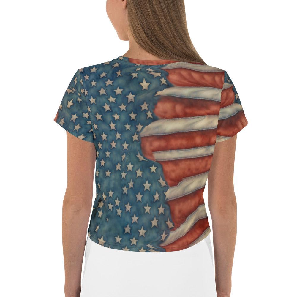 Fantastical Flora All-Over Print Crop Tee - Beyond T-shirts