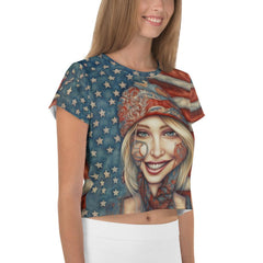 Fantastical Flora All-Over Print Crop Tee - Beyond T-shirts