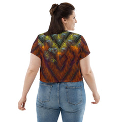 Fantastical Foliage All-Over Print Crop Tee - Beyond T-shirts