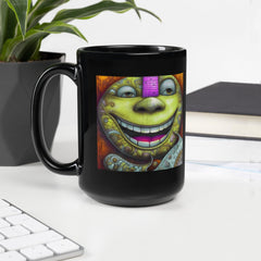 Fantastical Foliage Black Glossy Mug - Beyond T-shirts