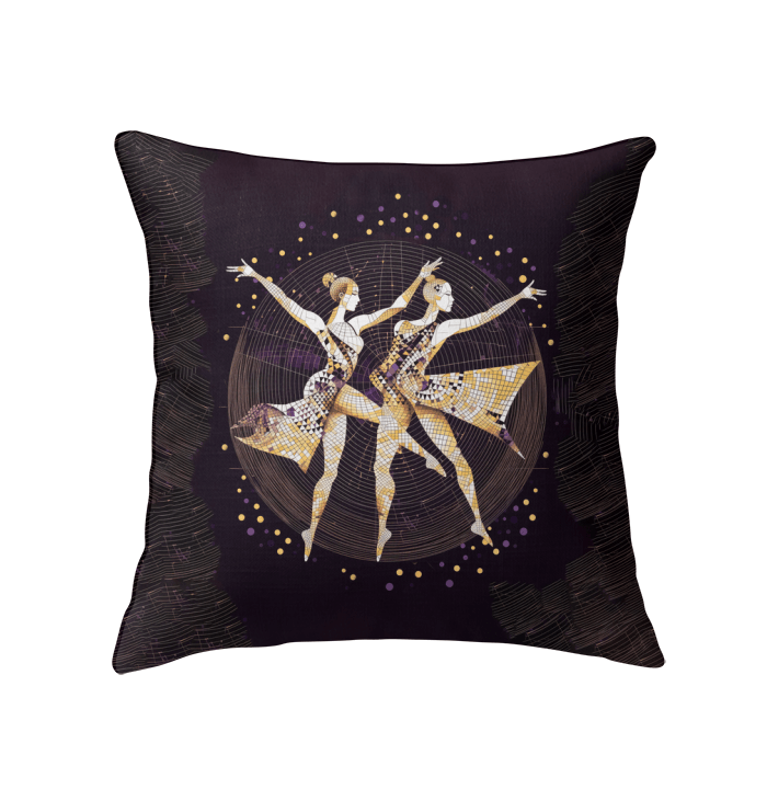 Elegant indoor pillow with feminine magic of motion design